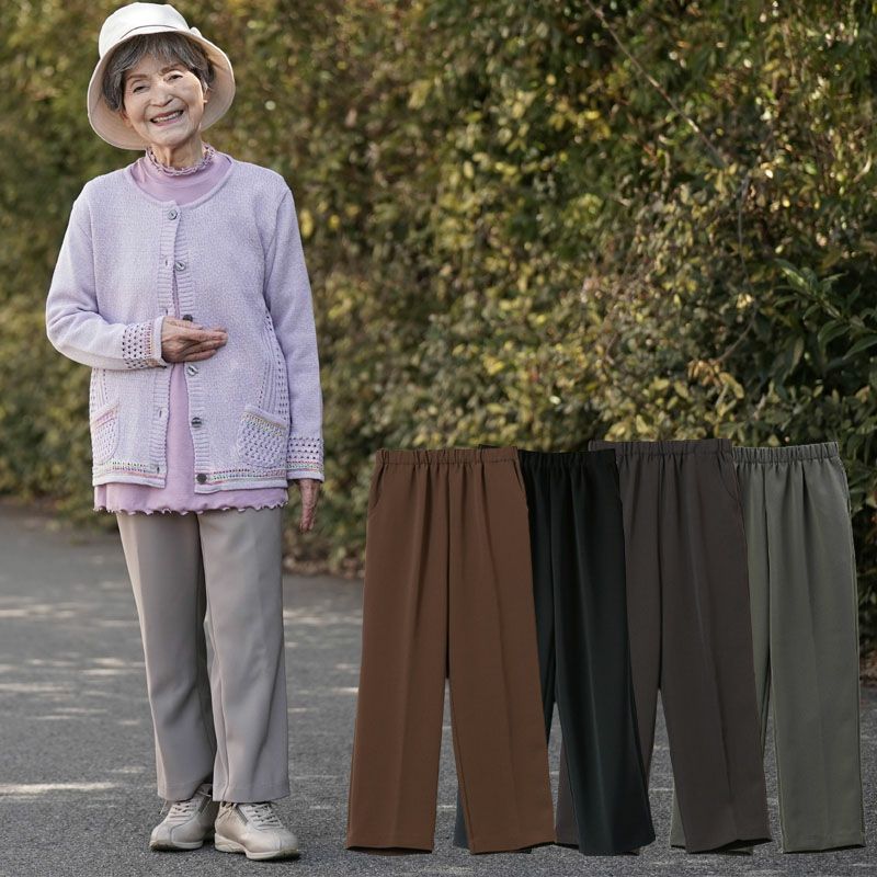 ゆったりきれいスラックスパンツ 股下60cm