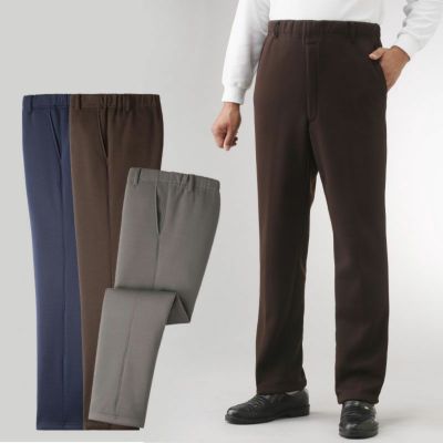 日本製 あったか 裏起毛 チェック柄 スラックスパンツ 2色組 股下65cm/70cm 工場直売 3枚 股下65 お父さんの年中重宝パンツ3色組 スラックス