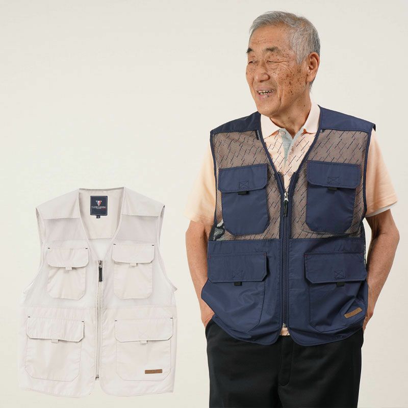 ボクシーメッシュベスト シンメン マルチポケットメッシュベスト 06514｜作業服・作業着の総合