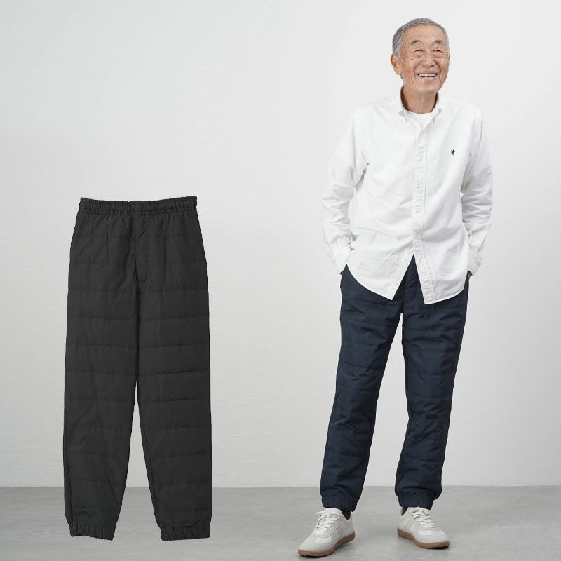 防寒 あったか裾リブ ダウンパンツ 股下68～71cm